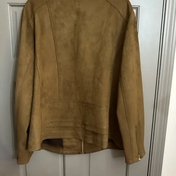 Marc New York Tan Suede Utility Jacket 2X Plus Size - Picture 4 of 6